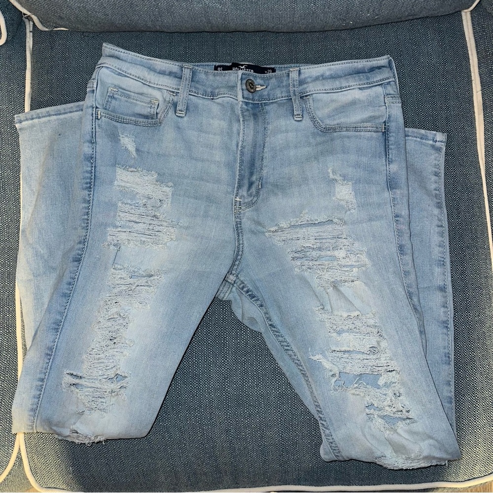 Hollister High Rise Distressed Skinny Jeans
